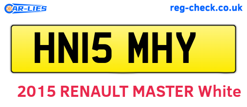 HN15MHY are the vehicle registration plates.