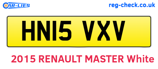 HN15VXV are the vehicle registration plates.