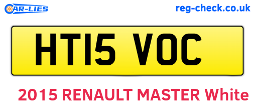 HT15VOC are the vehicle registration plates.