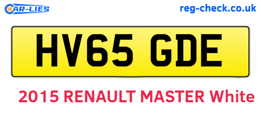 HV65GDE are the vehicle registration plates.