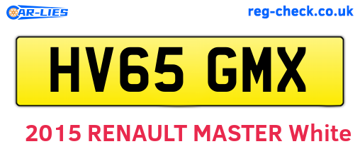 HV65GMX are the vehicle registration plates.