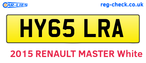 HY65LRA are the vehicle registration plates.