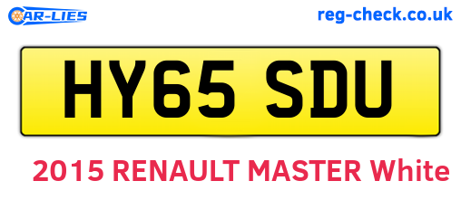 HY65SDU are the vehicle registration plates.