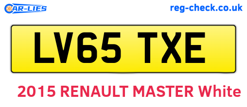 LV65TXE are the vehicle registration plates.