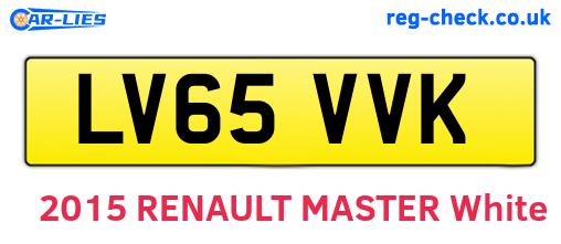 LV65VVK are the vehicle registration plates.