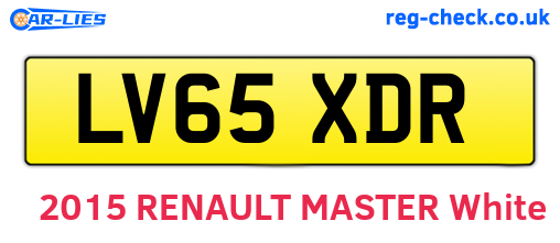 LV65XDR are the vehicle registration plates.