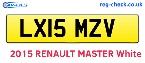 LX15MZV are the vehicle registration plates.