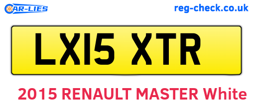 LX15XTR are the vehicle registration plates.