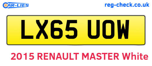 LX65UOW are the vehicle registration plates.