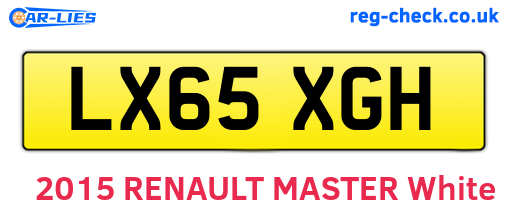 LX65XGH are the vehicle registration plates.