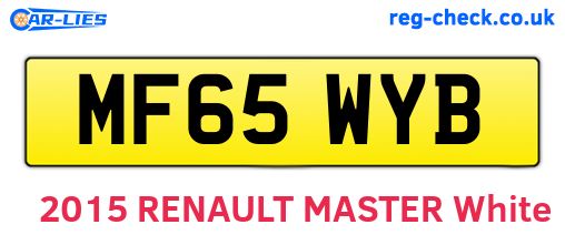 MF65WYB are the vehicle registration plates.