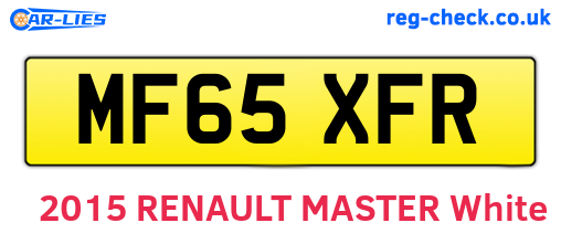 MF65XFR are the vehicle registration plates.