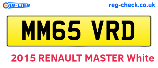 MM65VRD are the vehicle registration plates.