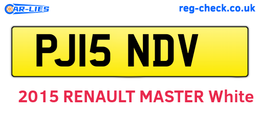 PJ15NDV are the vehicle registration plates.