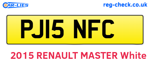 PJ15NFC are the vehicle registration plates.