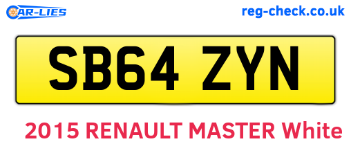 SB64ZYN are the vehicle registration plates.