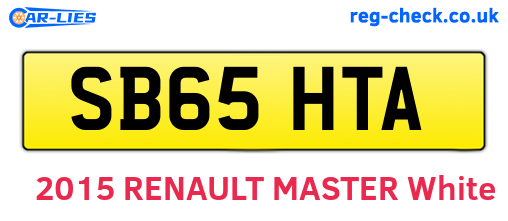 SB65HTA are the vehicle registration plates.
