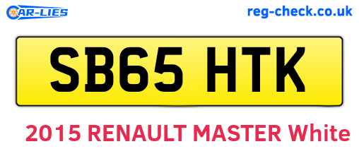 SB65HTK are the vehicle registration plates.