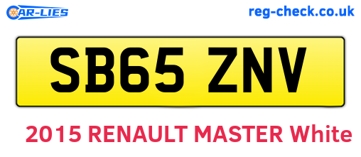SB65ZNV are the vehicle registration plates.