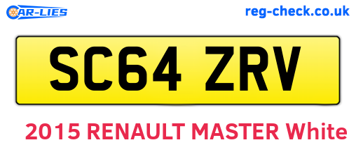 SC64ZRV are the vehicle registration plates.