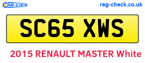 SC65XWS are the vehicle registration plates.