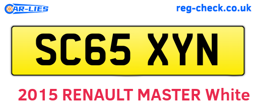 SC65XYN are the vehicle registration plates.