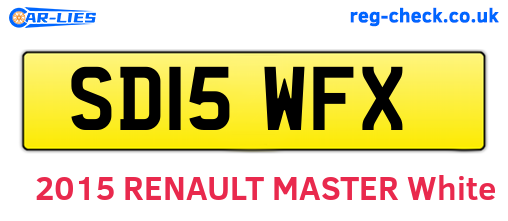 SD15WFX are the vehicle registration plates.