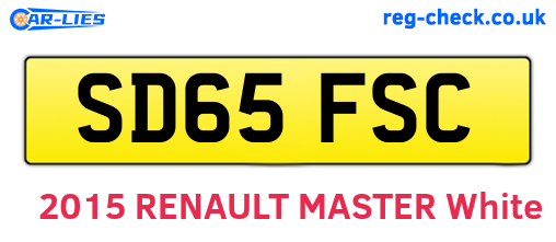 SD65FSC are the vehicle registration plates.