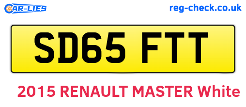 SD65FTT are the vehicle registration plates.