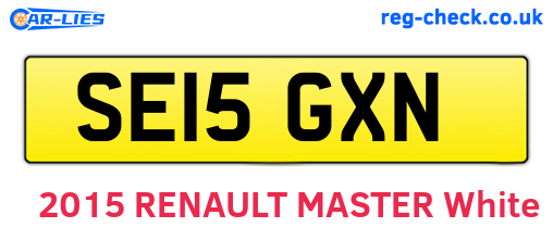 SE15GXN are the vehicle registration plates.