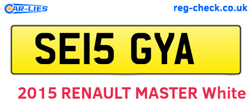 SE15GYA are the vehicle registration plates.