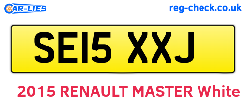 SE15XXJ are the vehicle registration plates.