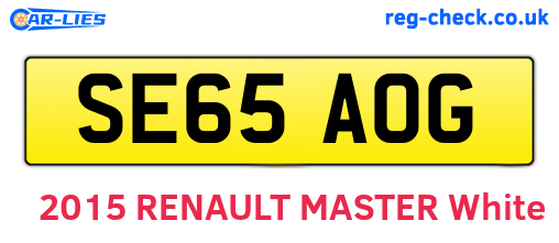 SE65AOG are the vehicle registration plates.