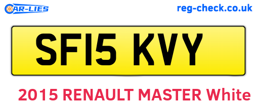 SF15KVY are the vehicle registration plates.