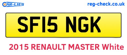 SF15NGK are the vehicle registration plates.