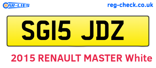 SG15JDZ are the vehicle registration plates.