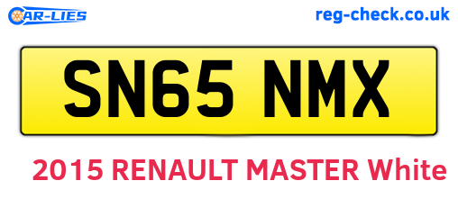 SN65NMX are the vehicle registration plates.