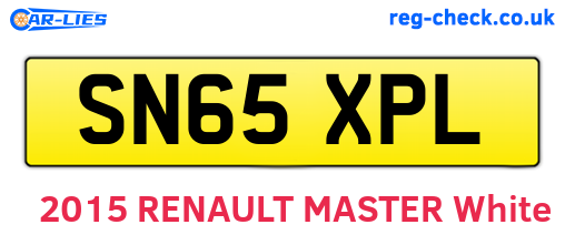 SN65XPL are the vehicle registration plates.
