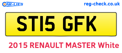 ST15GFK are the vehicle registration plates.