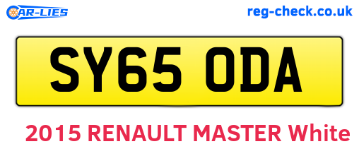 SY65ODA are the vehicle registration plates.