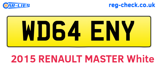 WD64ENY are the vehicle registration plates.