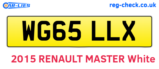 WG65LLX are the vehicle registration plates.