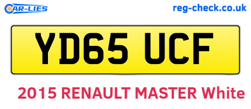YD65UCF are the vehicle registration plates.