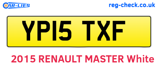 YP15TXF are the vehicle registration plates.