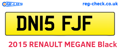 DN15FJF are the vehicle registration plates.
