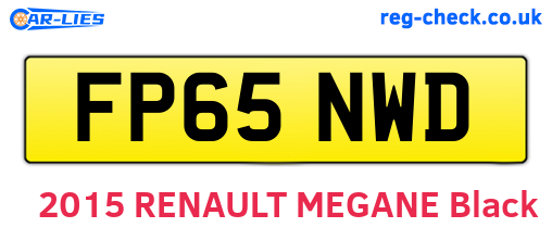 FP65NWD are the vehicle registration plates.