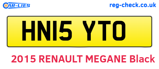 HN15YTO are the vehicle registration plates.