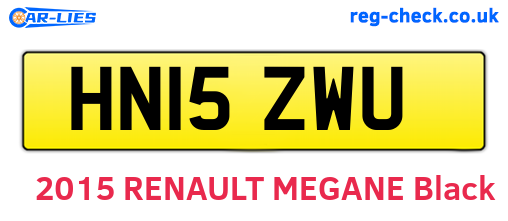 HN15ZWU are the vehicle registration plates.