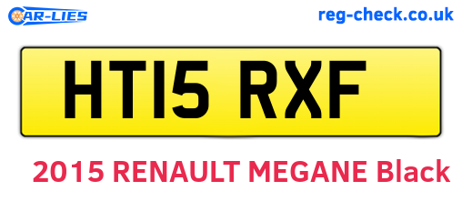 HT15RXF are the vehicle registration plates.