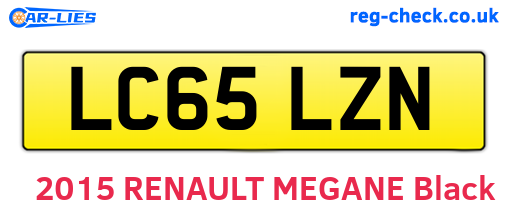 LC65LZN are the vehicle registration plates.